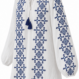 Ikaria Dress in White & Pink