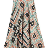Hope Bias Maxi Skirt in Orange Mosaic