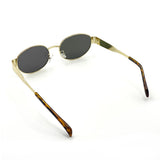 Oval Sunglasses in Gold Black