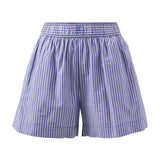 Mila Shorts in College Blue White Stripe