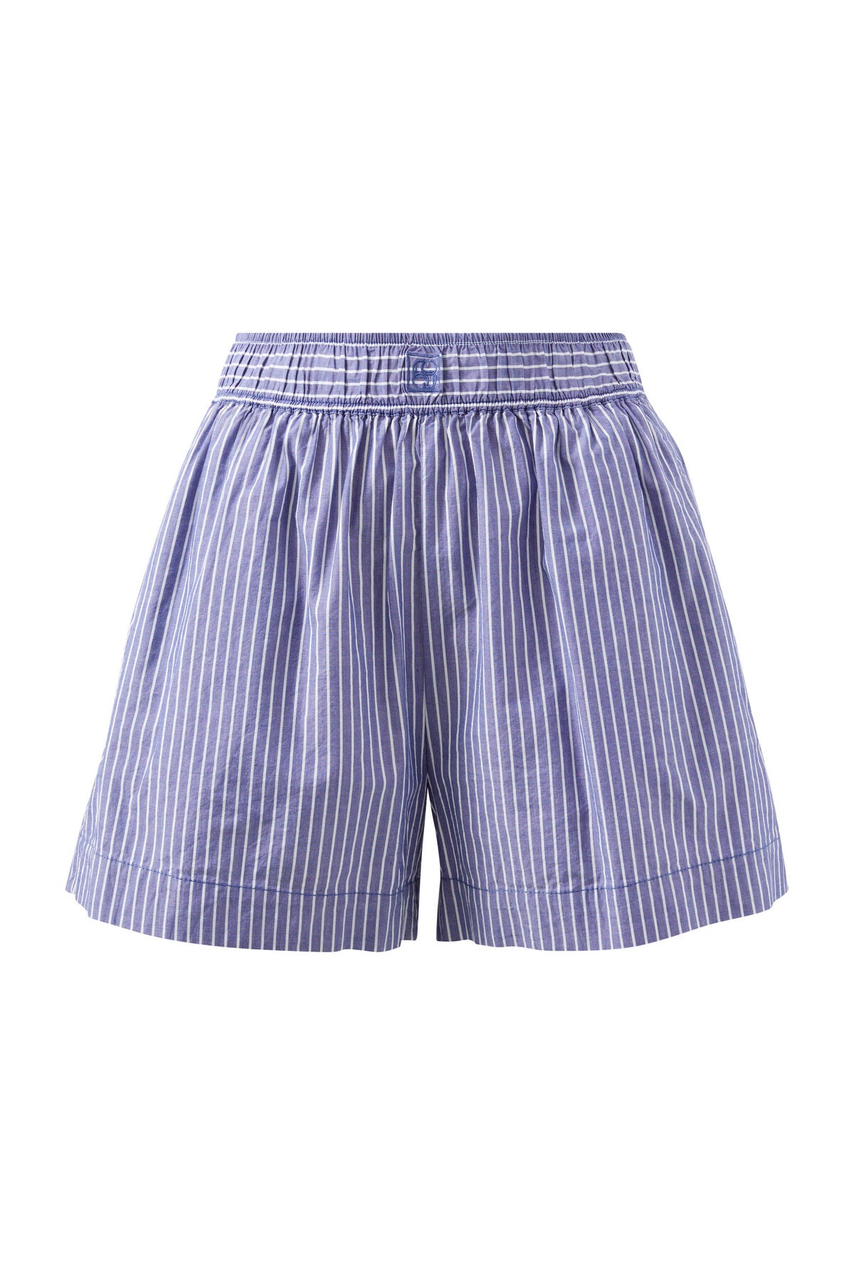 Mila Shorts in College Blue White Stripe
