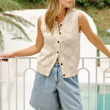 Dahlia Diamond Knit Vest