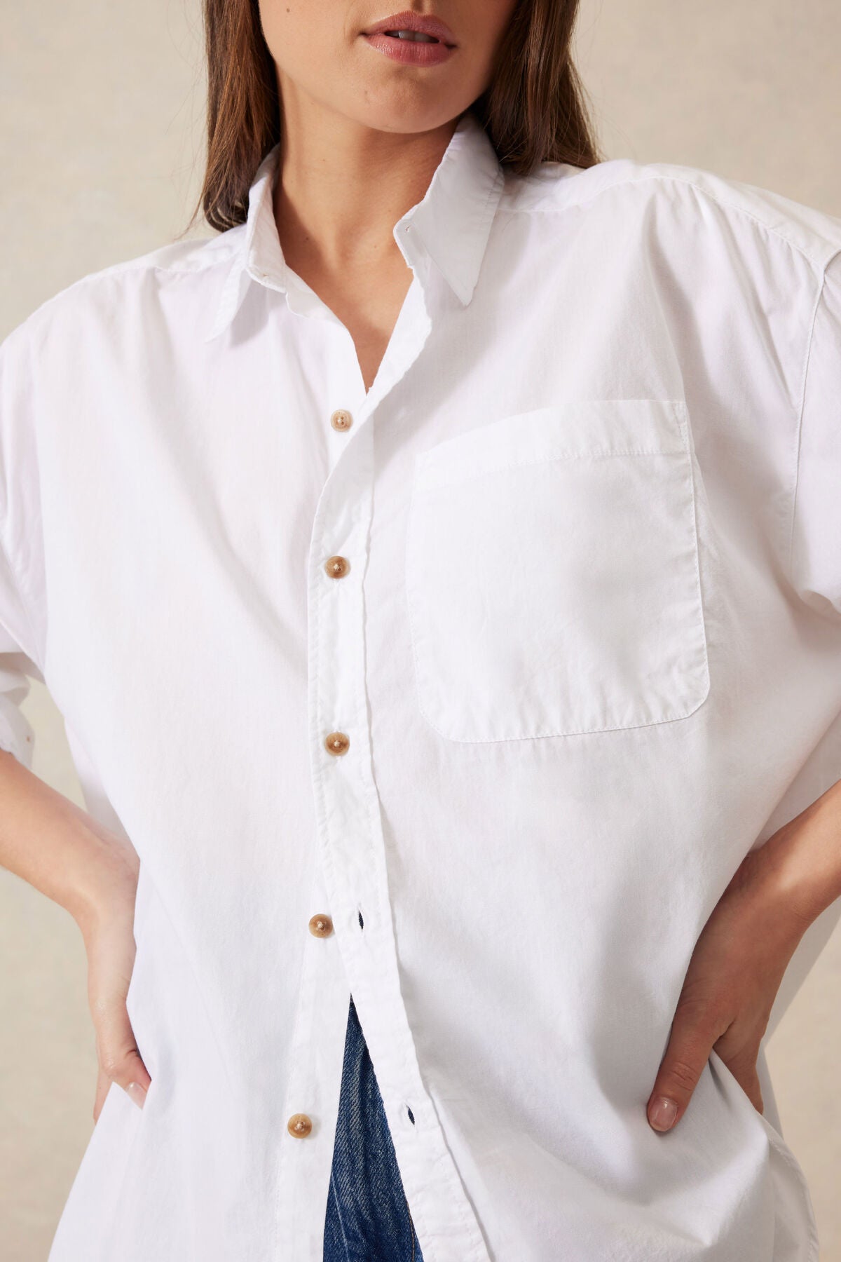 Peta Oversized Shirt in White