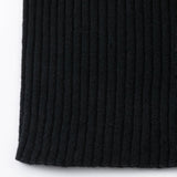 Vespa Merino Ribbed Polo in Black