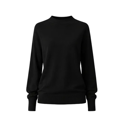 Bennett Funnel Neck Knit in Black