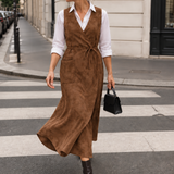 Silky Cut Wrap Dress