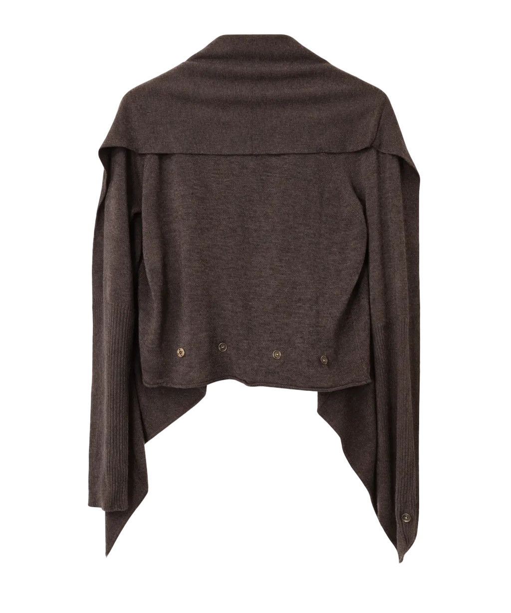 Soho Merino Wrap Knit in Chocolate