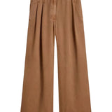 Sasha Wide Leg Trousers in Tan