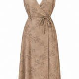 Silky Cut Wrap Dress