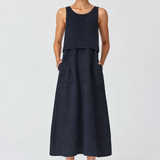 Frankie Double Layer Dress - Ink