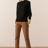 Bennett Funnel Neck Knit in Black