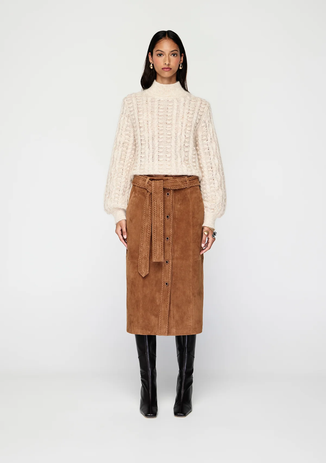 Nola Suede Skirt - Preorder