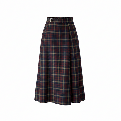 Stirling Skirt in Navy Red Check