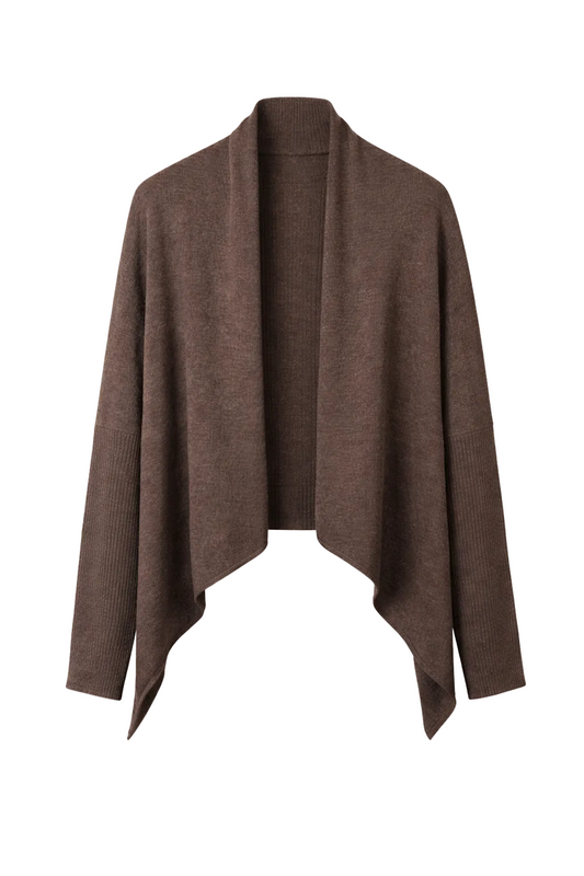 Soho Merino Wrap Knit in Chocolate