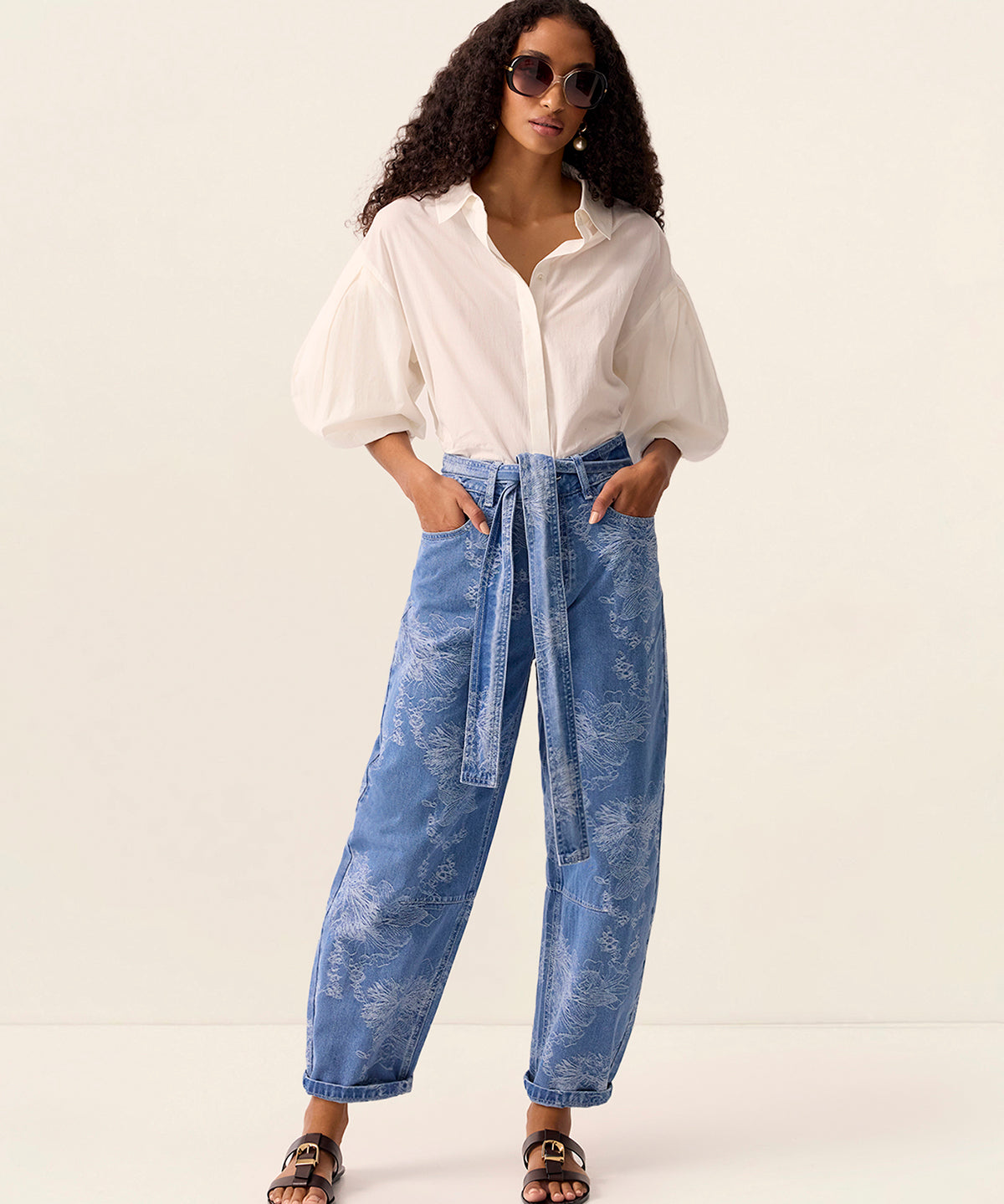 Elodie Denim Barrel Leg Jean