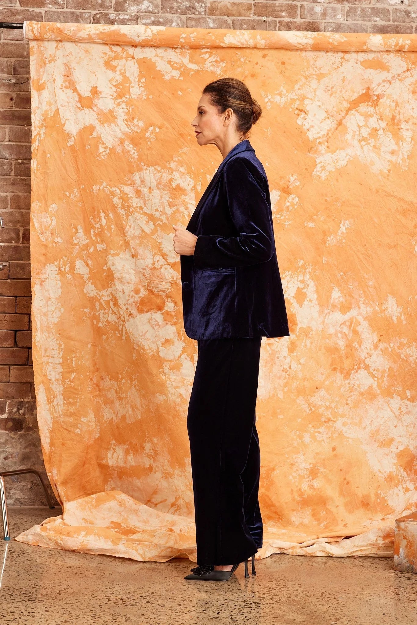 Surrey Velvet Jacket in Navy