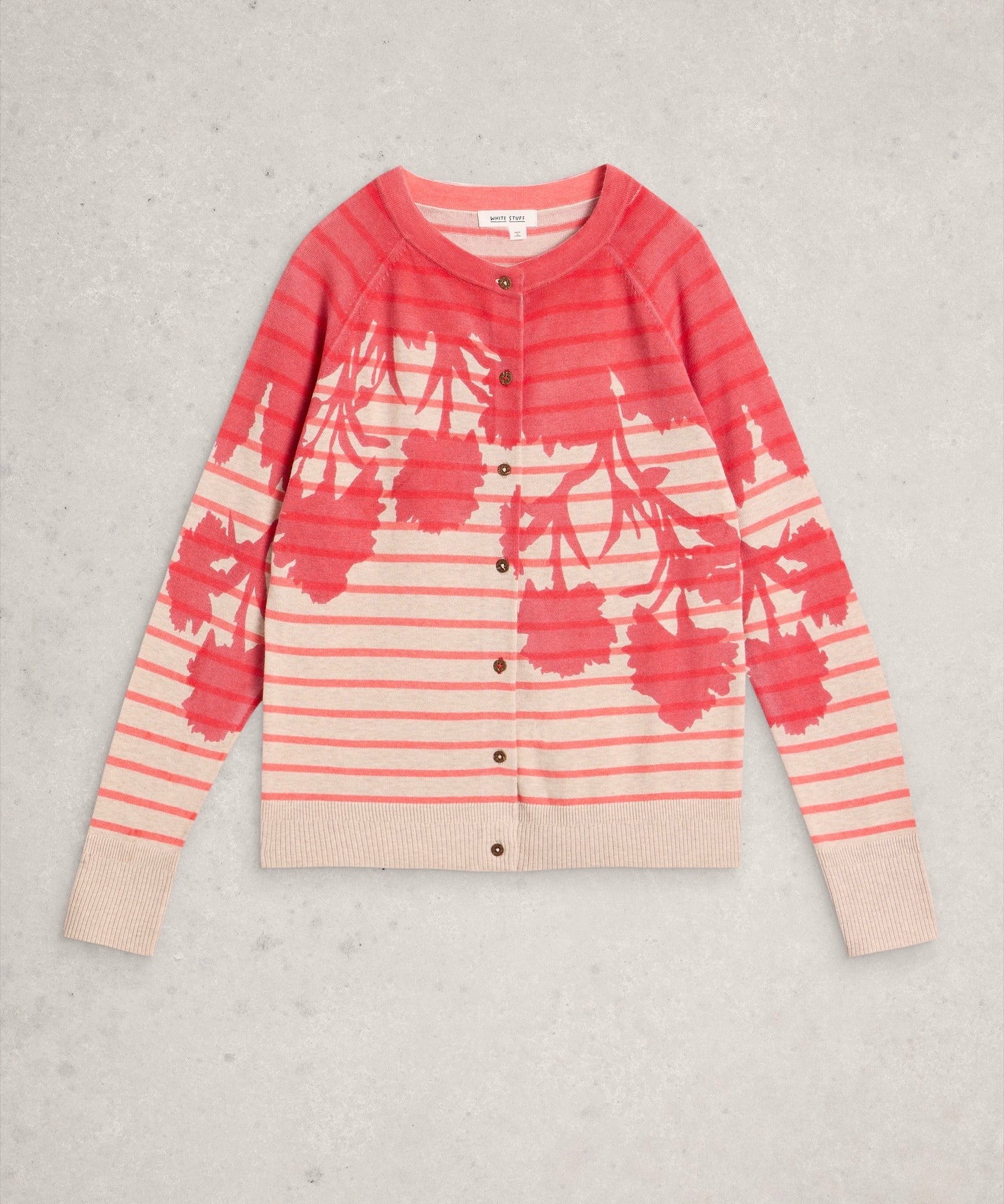 Lulu Striped Crew Neck Cardigan