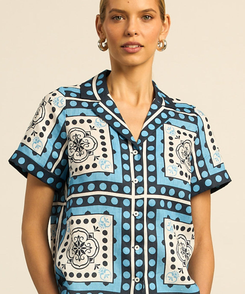 Lumen Top in Bay Scarf