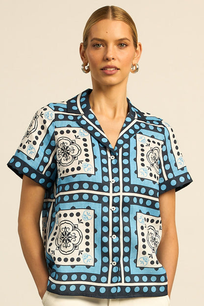 Lumen Top in Bay Scarf