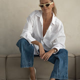 Peta Oversized Shirt in White