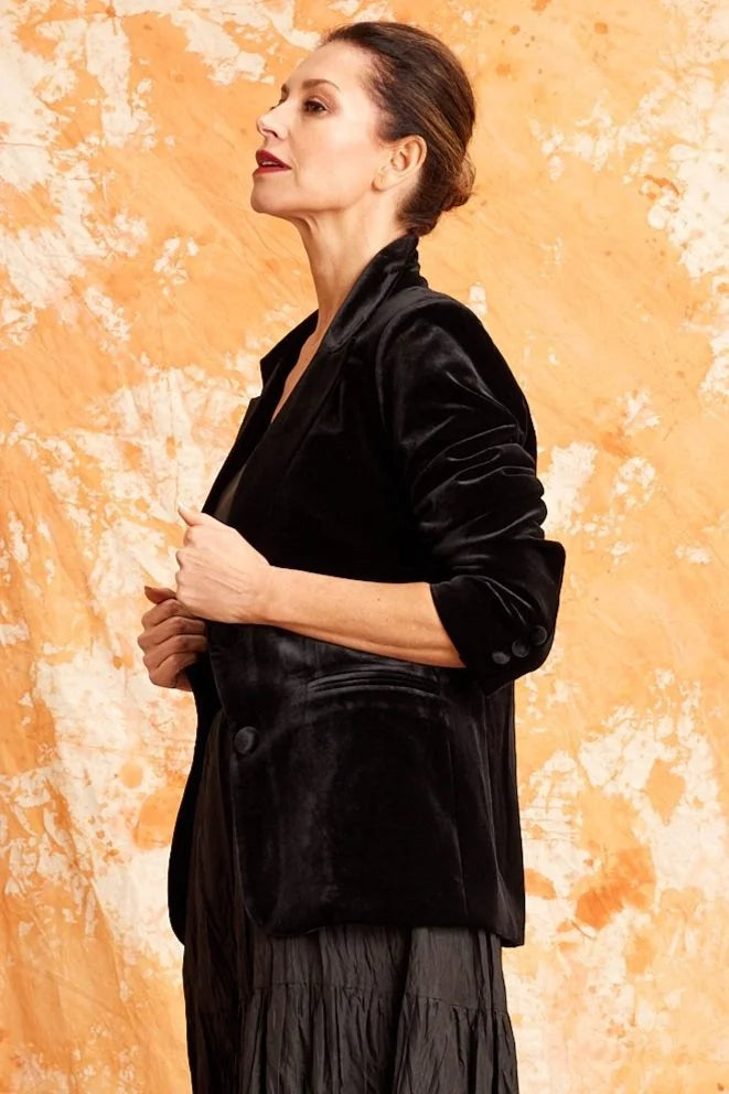 Surrey Velvet Jacket in Black
