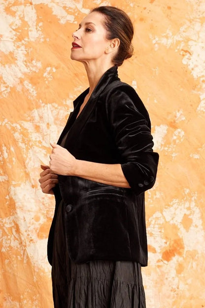 Surrey Velvet Jacket in Black