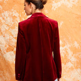 Surrey Velvet Jacket in Red