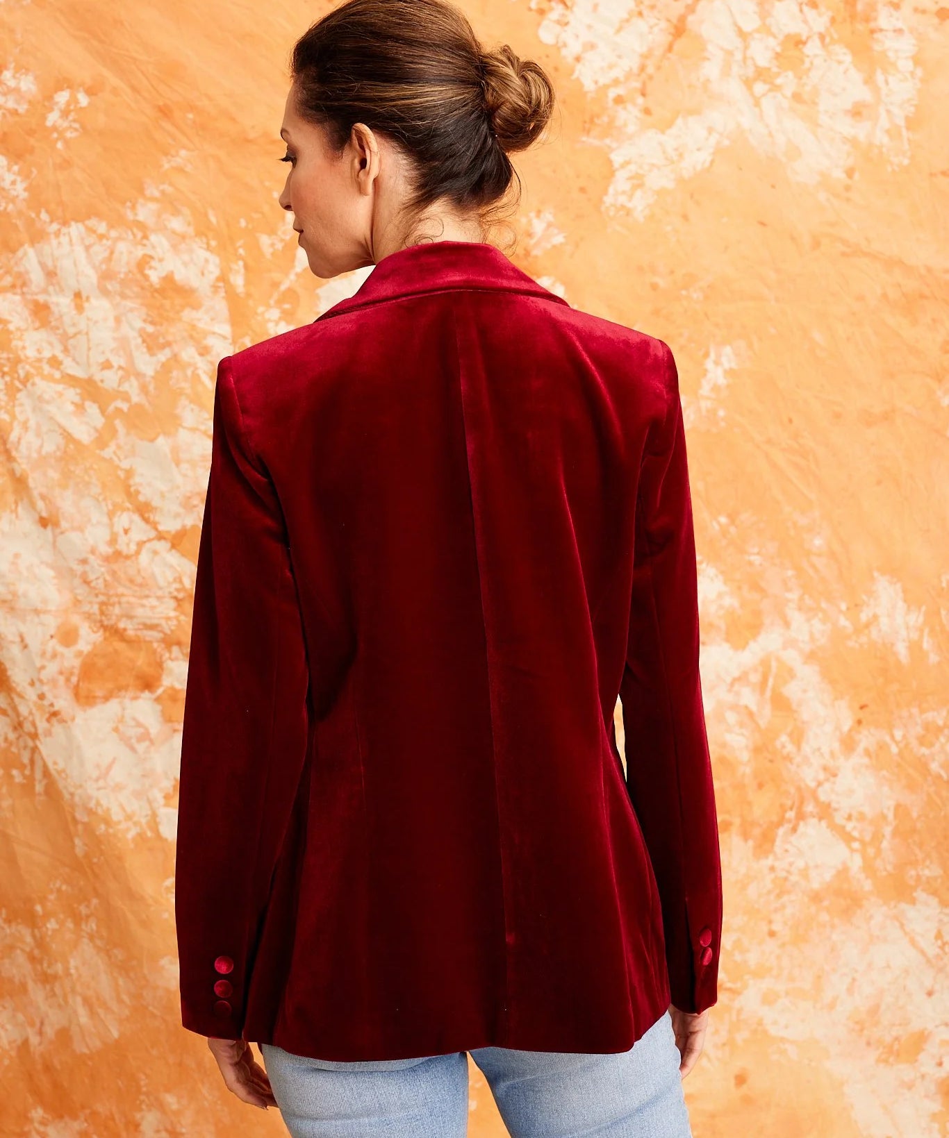 Surrey Velvet Jacket in Red