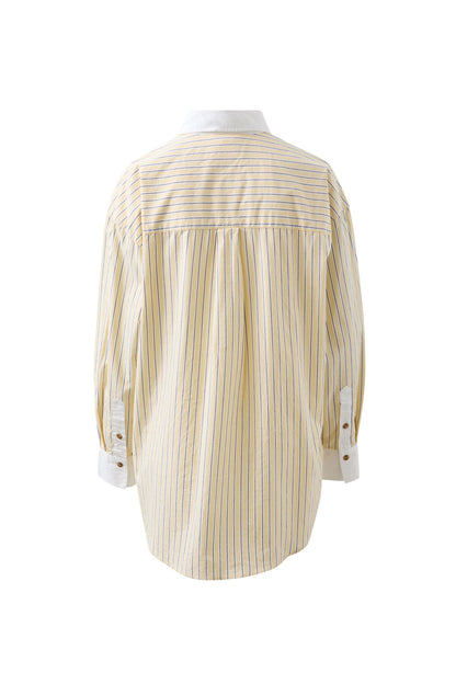 Peta Oversized Shirt in Yellow Stripe