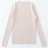 Vespa Merino Ribbed Crew in Chalk