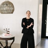 Etna Merino Cardi in Black