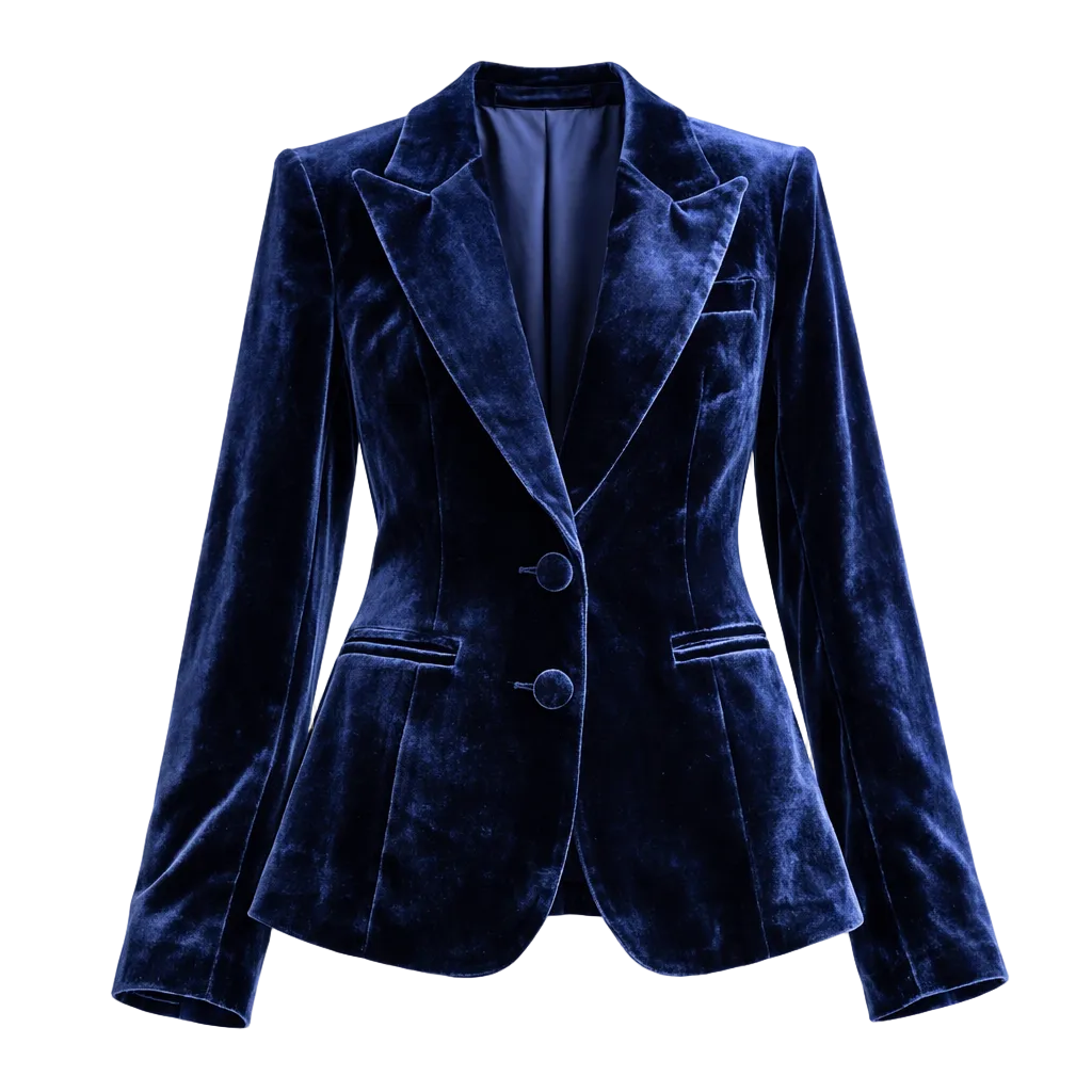 Surrey Velvet Jacket in Navy