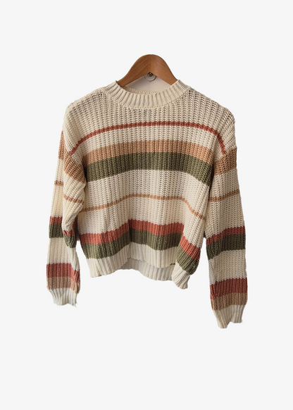 Minkpink Multicolor Stripe Knit Jumper - preloved