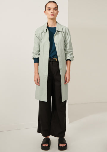 Focus Trench Coat in Mist