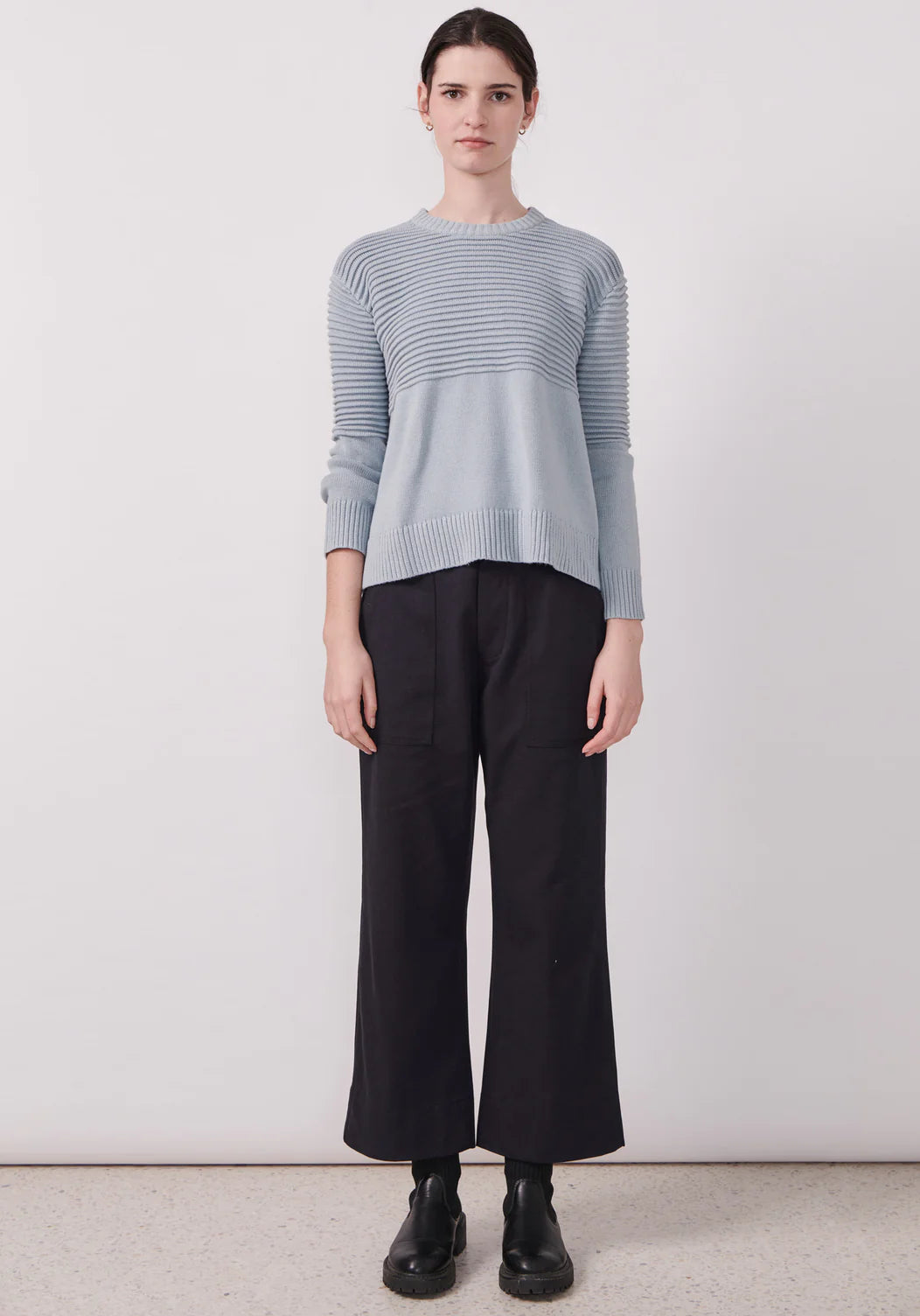 Pony Ribbed Knit in Blue