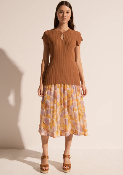 Milla Knit Tee - Toffee