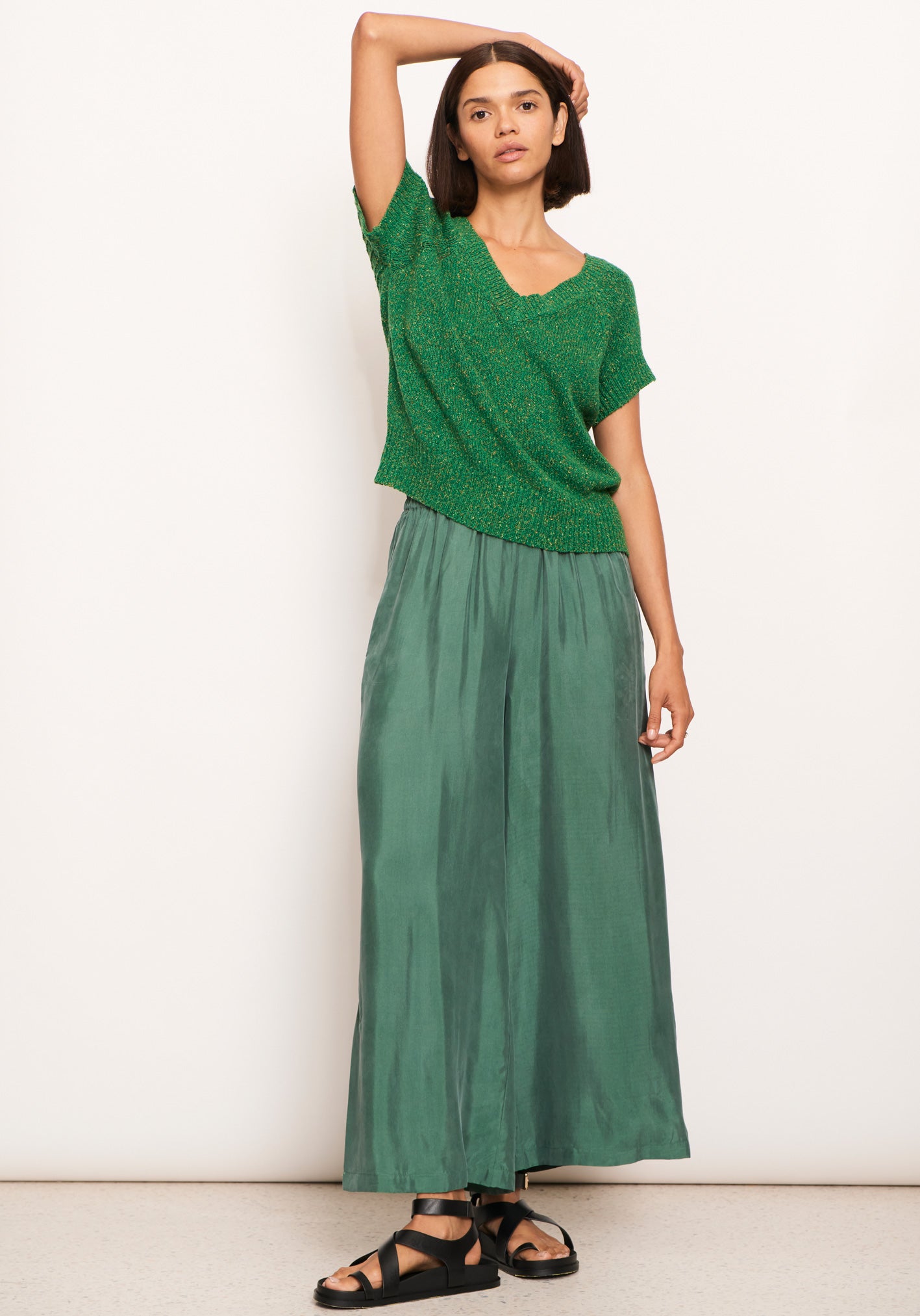 Rig Knit Top in Green