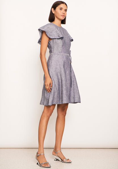 Joss Denim Dress in Linen Denim