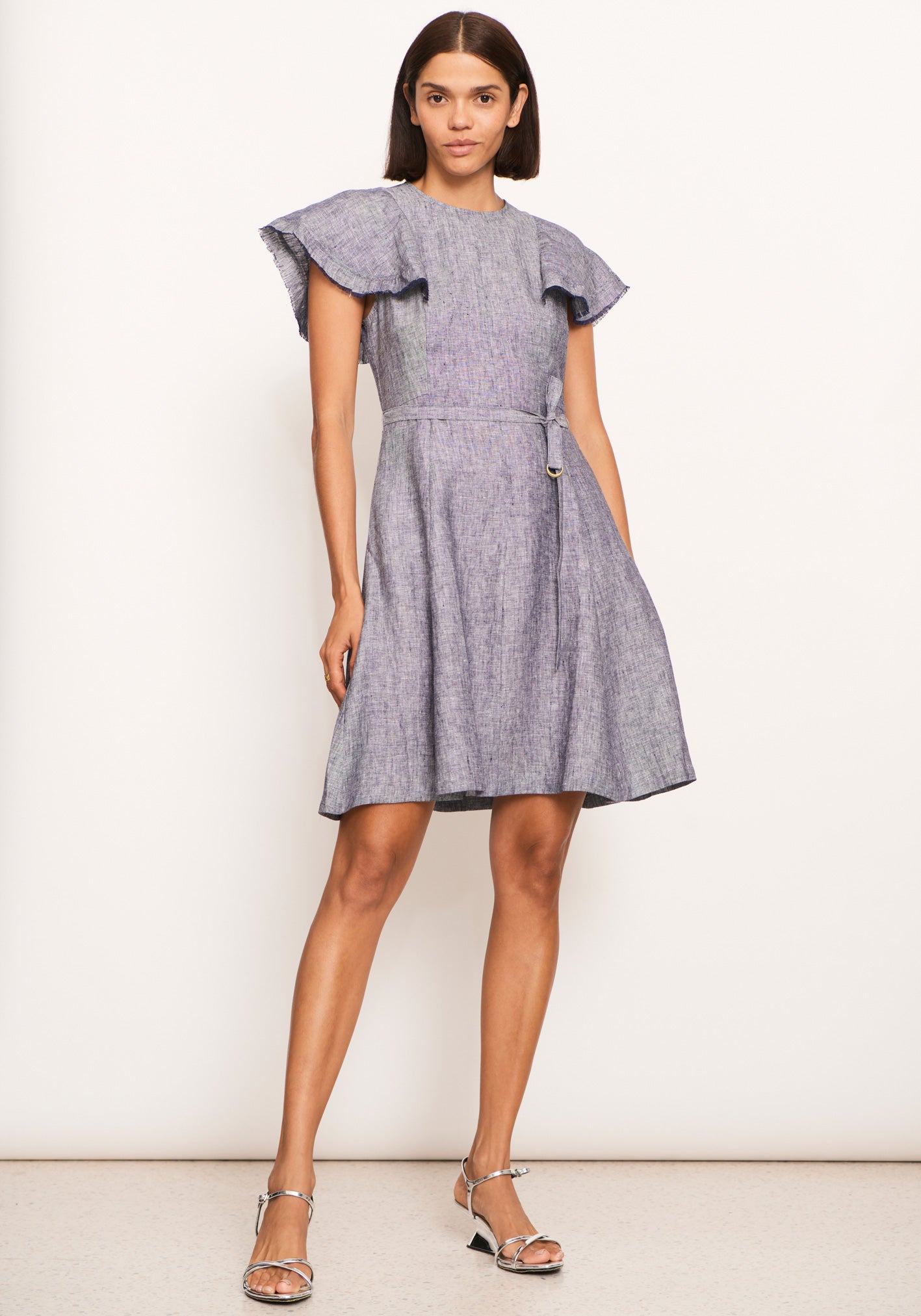 Joss Denim Dress in Linen Denim