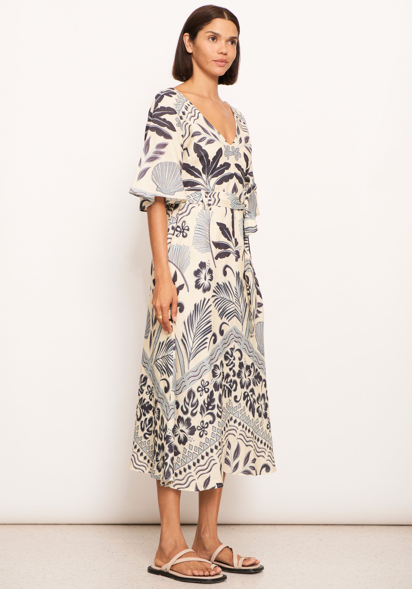 Paradise Bias Dress in Paradise Palm