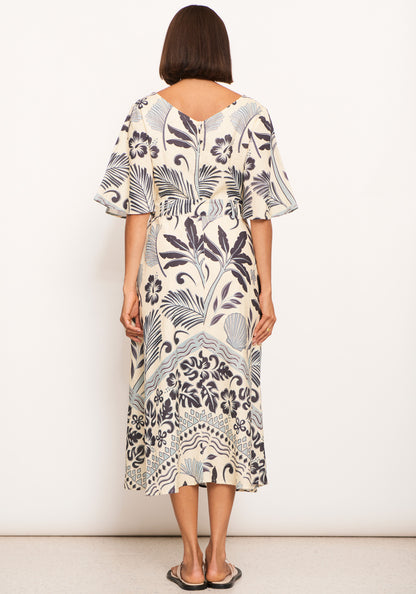 Paradise Bias Dress in Paradise Palm