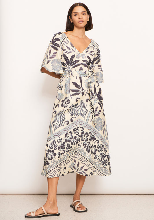 Paradise Bias Dress in Paradise Palm