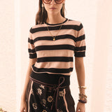 Darcey Stripe Knit Tee