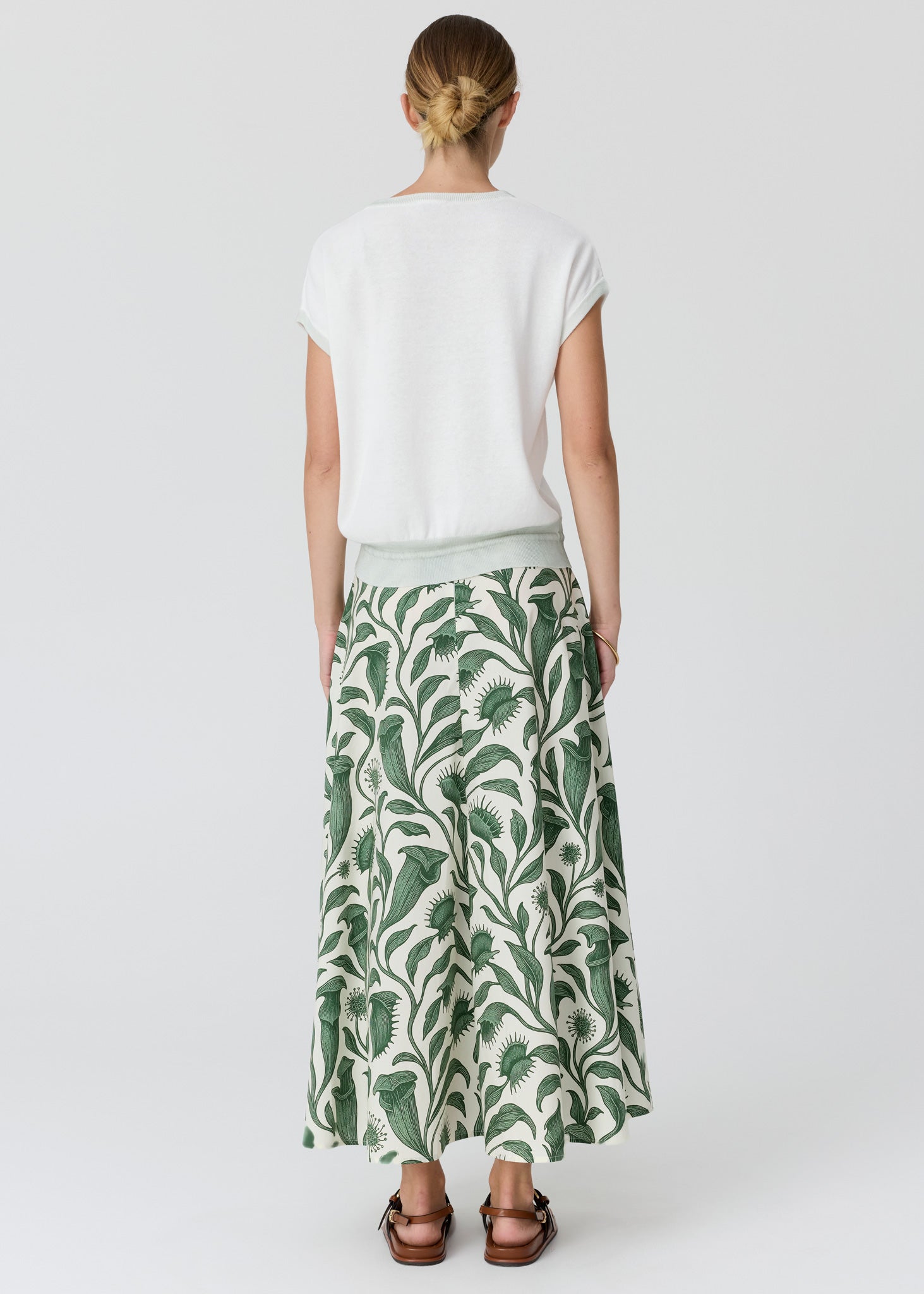 Reed Painted Knit in Chalk/Mint