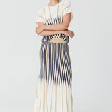 Axil Top in Chalk/Ink/Pebble