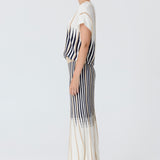 Axil Top in Chalk/Ink/Pebble