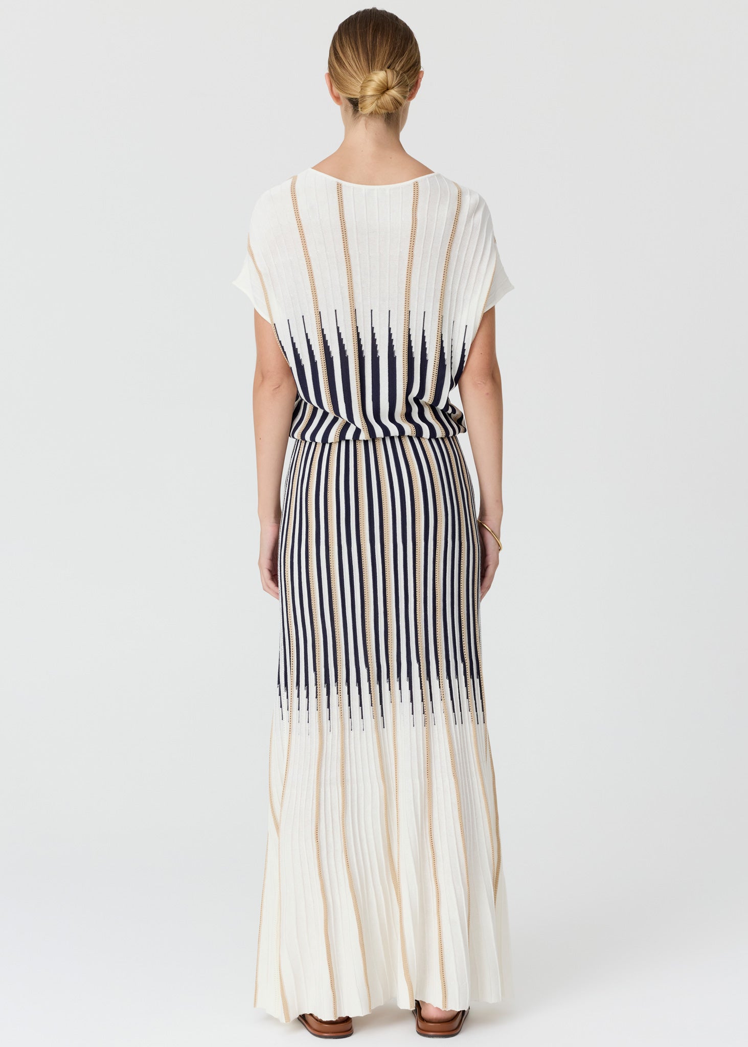 Axil Top in Chalk/Ink/Pebble