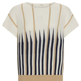 Axil Top in Chalk/Ink/Pebble
