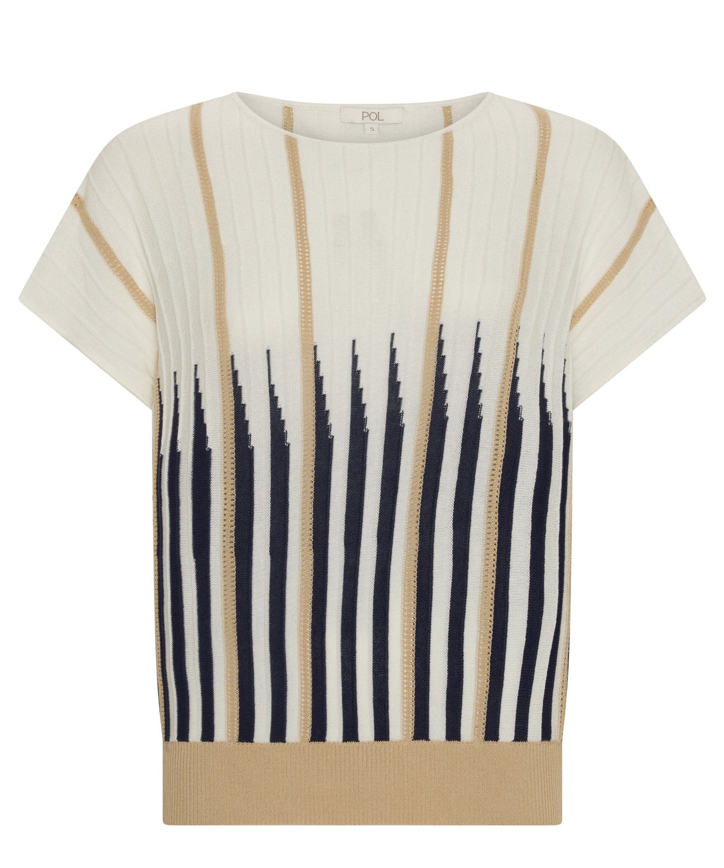 Axil Top in Chalk/Ink/Pebble