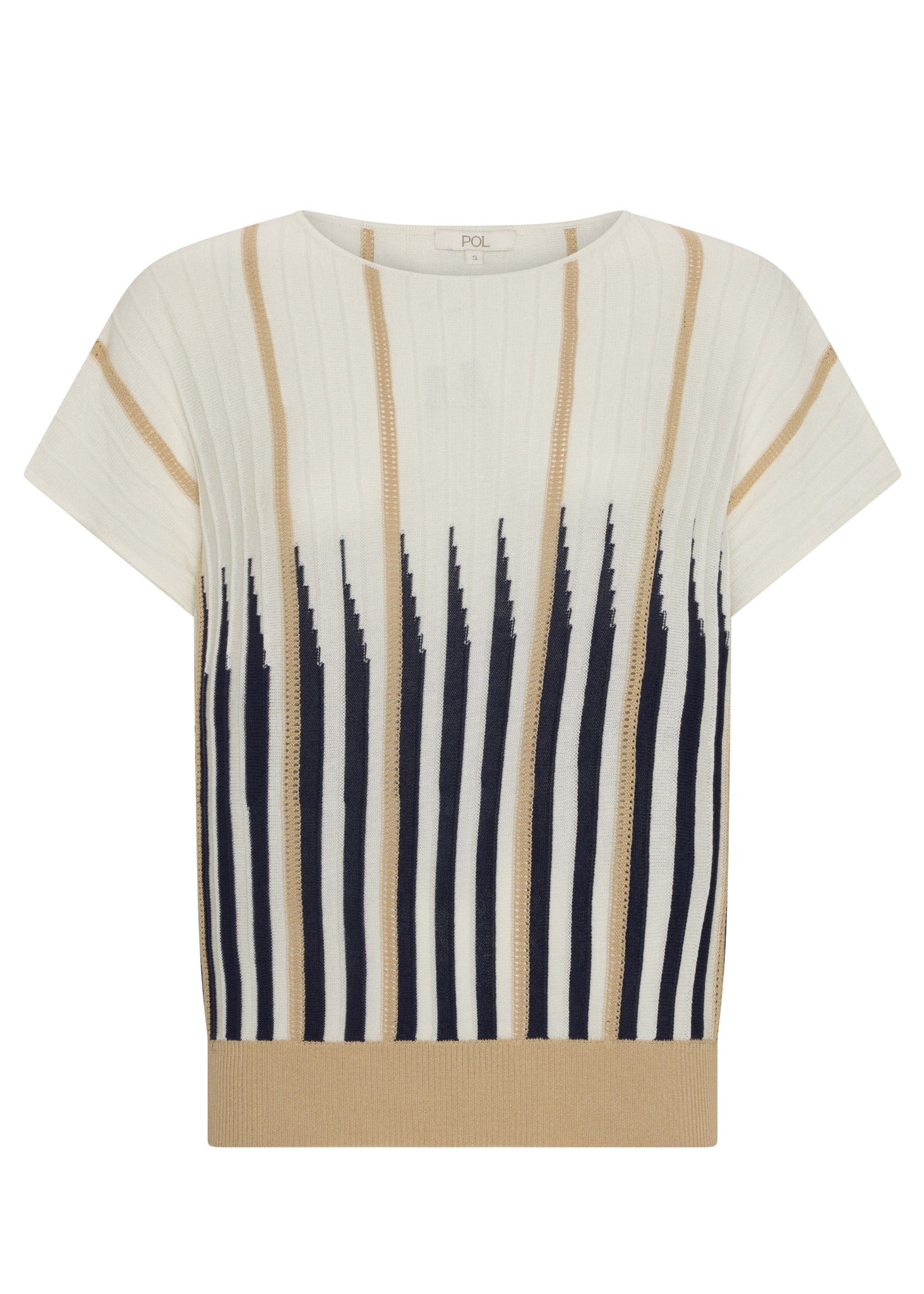 Axil Top in Chalk/Ink/Pebble